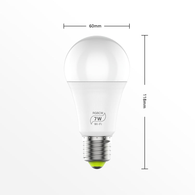 7W E27 RGBCW WIFI LED smart bulb wireless smart home automation light(RGBCW+Warm White+White)