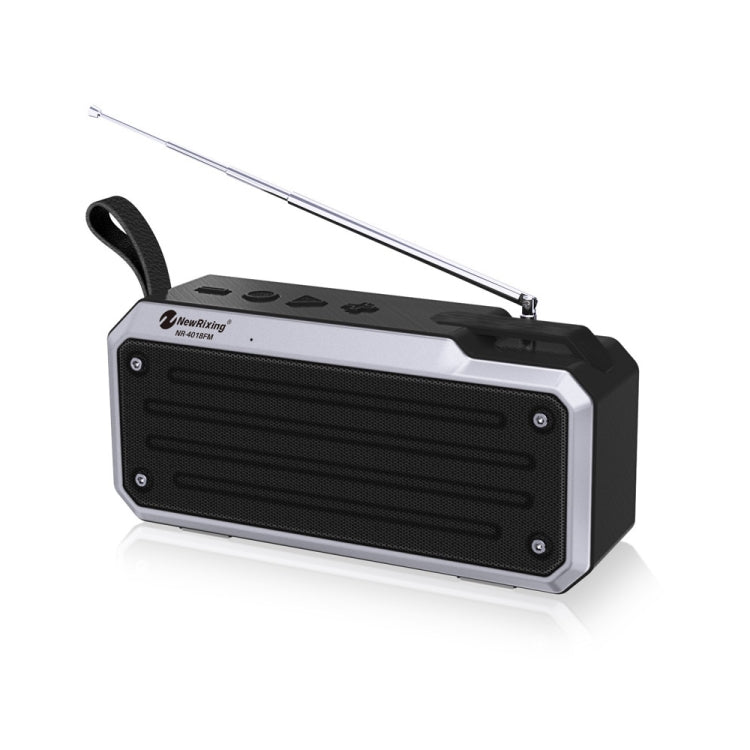NewRixing NR4018FM TWS Portable Stereo Bluetooth Speaker, Support TF Card / FM / 3.5mm AUX / U Disk / Hands-free Call(Black)