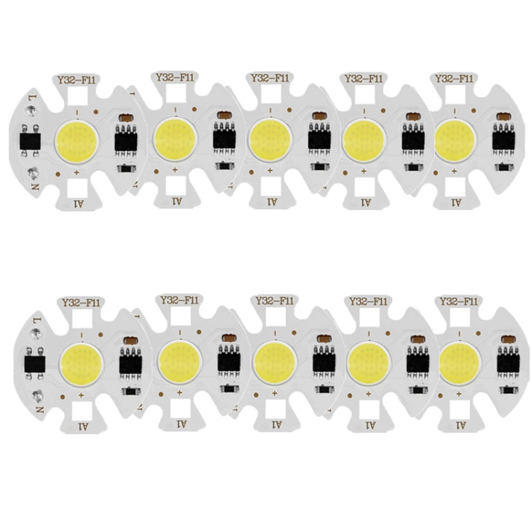 10 PCS COB LED Light Chip AC 220V LED Bulb Light Intelligent IC Driver Bulb Light DIY Spotlight Downlight Chip Outdoor Flood Light(5W(warm white)) - free shipping - PMC Jewellery - Order now!