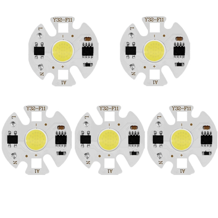 10 PCS COB LED Light Chip AC 220V LED Bulb Light Intelligent IC Driver Bulb Light DIY Spotlight Downlight Chip Outdoor Flood Light(5W���warm white���)
