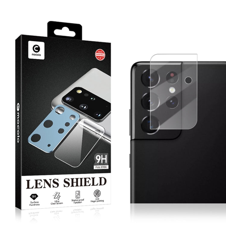 For Samsung Galaxy S21 Ultra mocolo 0.15mm 9H 2.5D Round Edge Rear Camera Lens Tempered Glass Film(Clear)