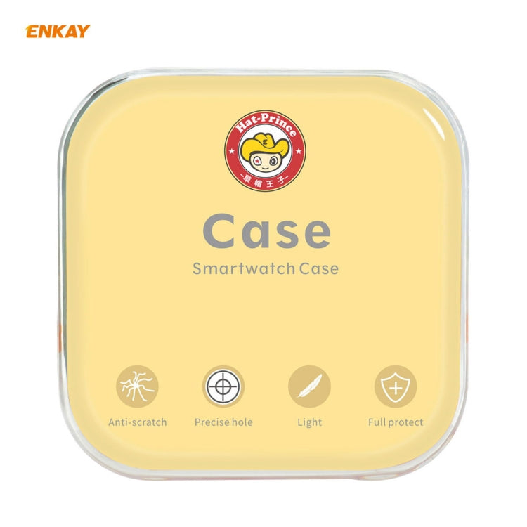 For Samsung Galaxy Watch 3 45mm 2 in 1 ENKAY Hat-Prince Electroplate Soft TPU Case + 0.2mm 9H 2.15D Curved Edge Tempered Glass Film(Cyan)