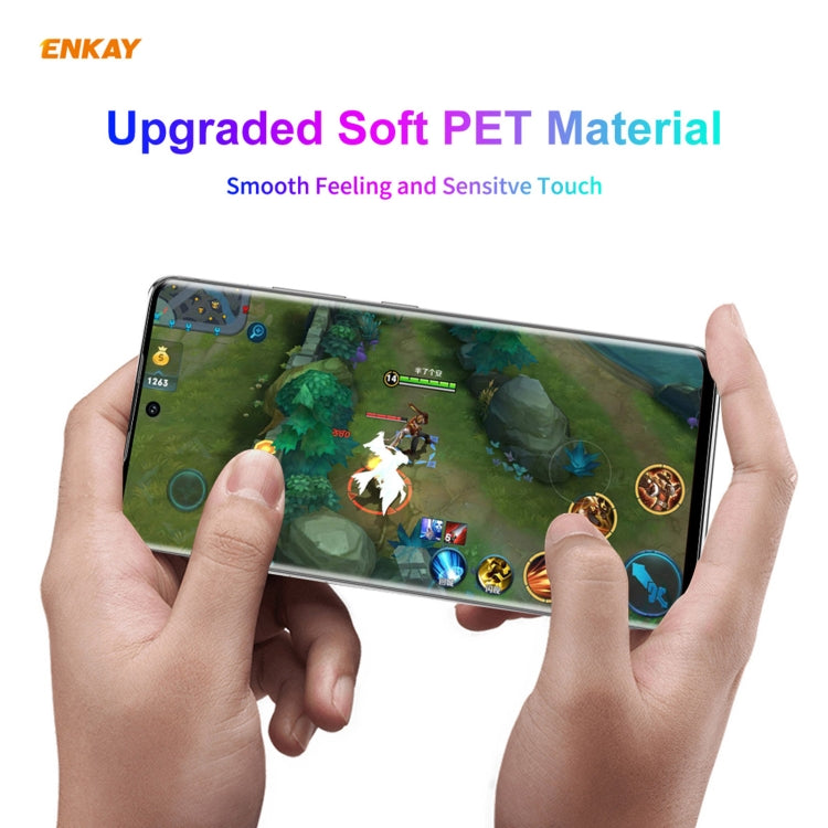 2 PCS For Samsung Galaxy S21 Ultra 5G ENKAY Hat-Prince 3D Full Screen PET Curved Hot Bending HD Screen Protector Soft Film(Transparent)