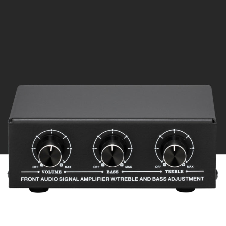 B057 Front Stereo Sound Amplifier Headphone Speaker Amplifier Booster with High And Low Bass Adjustment 2-Way Mixing, USB 5V Power Supply, US Plug - by PMC Jewellery | Online Shopping South Africa | PMC Jewellery