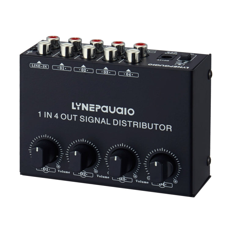 1-In 4-Out Front Stereo Signal Amplifier, Independent Output Volume Adjustment RCA Interface No Loss Allocator, US Plug - by PMC Jewellery | Online Shopping South Africa | PMC Jewellery
