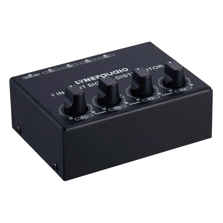 1-In 4-Out Front Stereo Signal Amplifier, Independent Output Volume Adjustment RCA Interface No Loss Allocator, US Plug - by PMC Jewellery | Online Shopping South Africa | PMC Jewellery