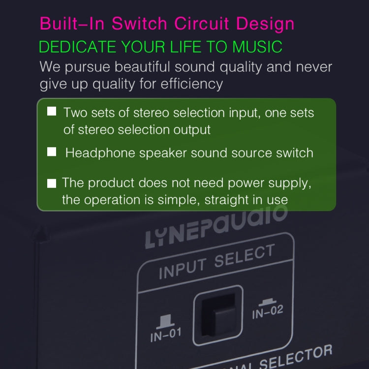 B101 2 In 1 Out (1 In 2 Out) Audio Source Signal Selection Switcher Computer Speaker RCA Lossless Audio Source Switcher