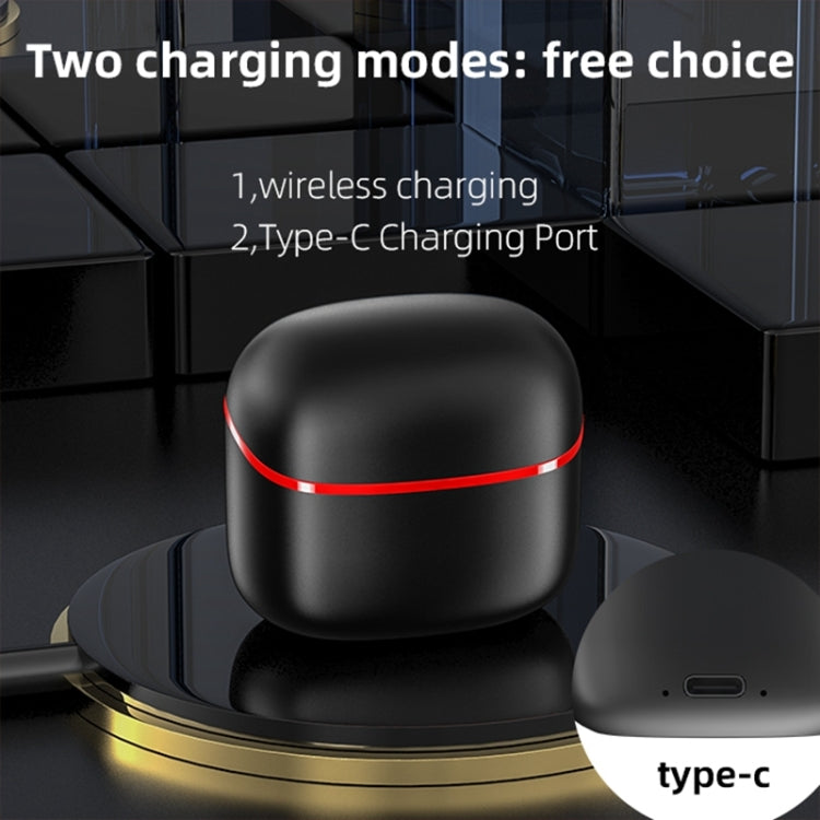 JM12 TWS Earphone Bluetooth 5.0 Touch Control Stereo Bass Sport Wireless Earphone With Mic(Black)