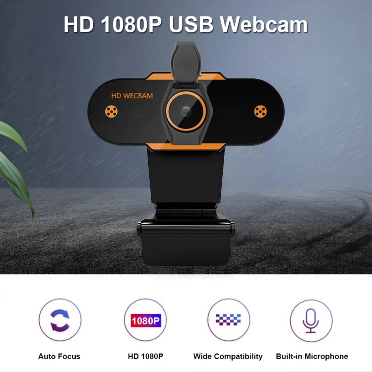312 1080P HD USB 2.0 PC Desktop Camera Webcam with Mic, Cable Length: about 1.3m, Configuration:Anti-peep