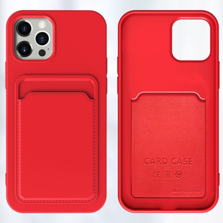 For iPhone 11 TPU + Flannel Lining Shockproof Case with Card Slots (Green)