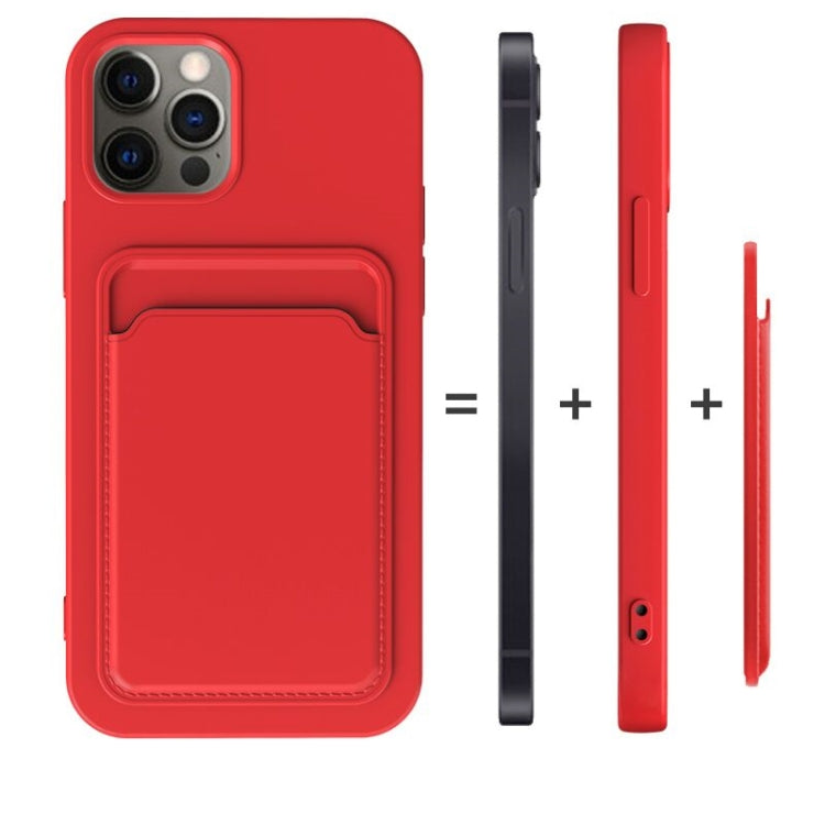 For iPhone 11 TPU + Flannel Lining Shockproof Case with Card Slots (Green)
