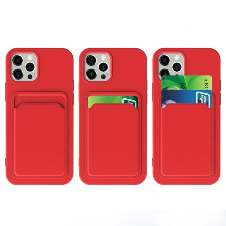 For iPhone 11 TPU + Flannel Lining Shockproof Case with Card Slots (Green)