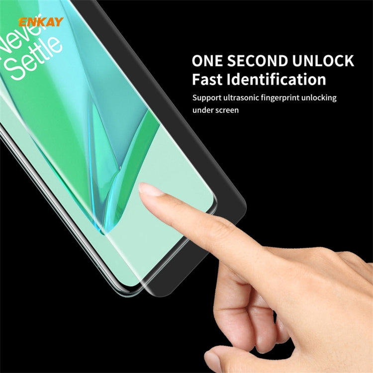 5 PCS For OnePlus 9 Pro ENKAY Hat-Prince 3D Full Screen PET Curved Hot Bending HD Screen Protector Soft Film
