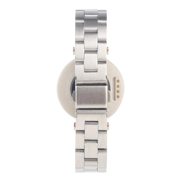 Stainless Steel Three Beads Hand Detachable Xiaoman Watch Band Compatible with Garmin Lily(Silver)