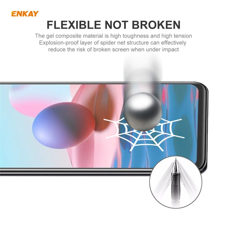 For Redmi Note 10s / Note 10 4G 2 PCS ENKAY Hat-Prince Full Glue Full Coverage Screen Protector Explosion-proof Hydrogel Film - For Xiaomi by ENKAY | Online Shopping South Africa | PMC Jewellery | Buy Now Pay Later Mobicred