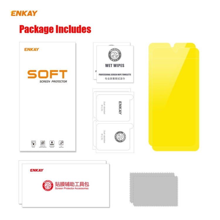 For Redmi Note 10s / Note 10 4G 2 PCS ENKAY Hat-Prince Full Glue Full Coverage Screen Protector Explosion-proof Hydrogel Film - For Xiaomi by ENKAY | Online Shopping South Africa | PMC Jewellery | Buy Now Pay Later Mobicred