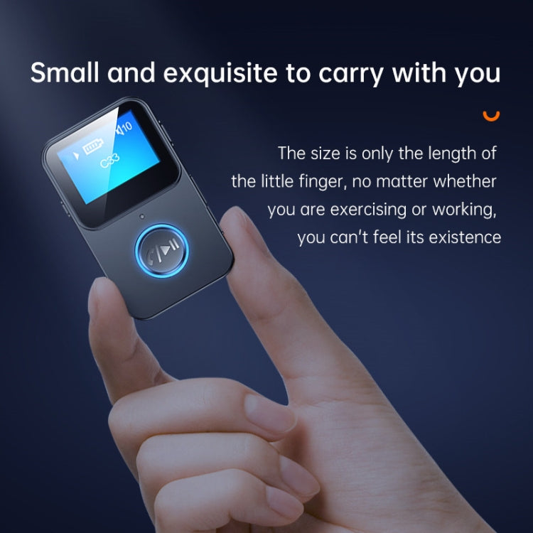 C33 Bluetooth 5.0 Audio Receiver Transmitter Portable MP3 Player with LCD Display Support Remote Control Camera - free shipping - PMC TechLife - Order now!