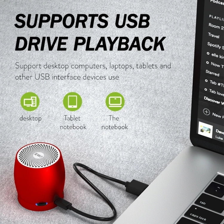 EWA A1 Portable TWS Bluetooth Wireless Speaker IPX5 Waterproof Support TF Card(Red) - free shipping - PMC Jewellery - Order now!