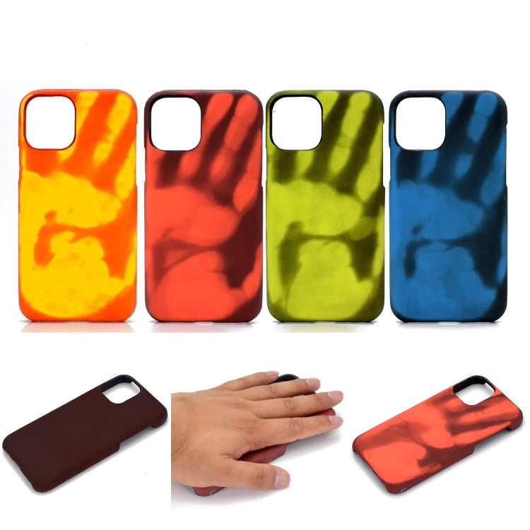 For iPhone 13 Pro Paste Skin + PC Thermal Sensor Discoloration Case (Black Green)