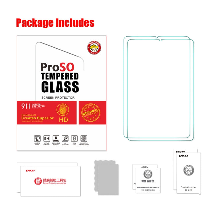 2 PCS For Xiaomi Pad 5 / 5 Pro ENKAY Hat-Prince 0.33mm Explosion-proof Tempered Glass Protector Anti-Scratch Film - free shipping - PMC Jewellery - Order now!