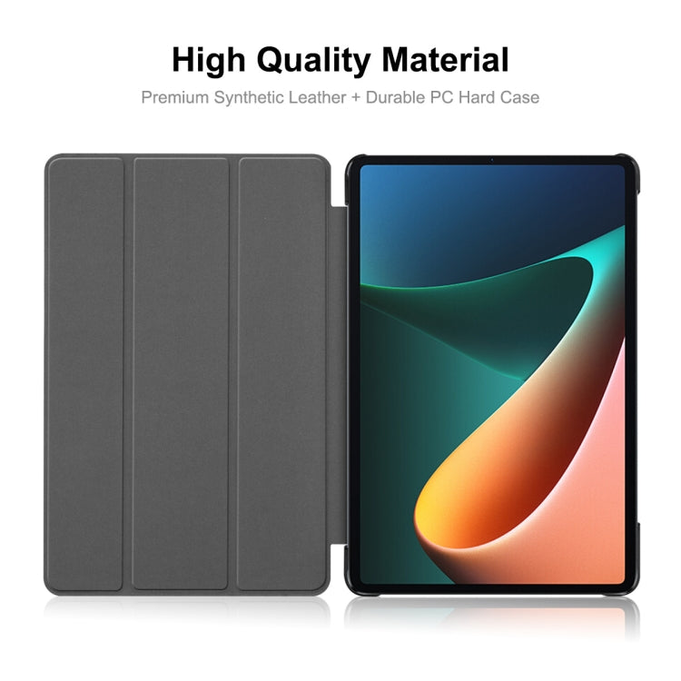 For Xiaomi Mi Pad 5 / 5 Pro ENKAY Custer Texture Horizontal Flip PU+PC Leather Case with Three-folding Holder & Sleep / Wake-up Function(Black)