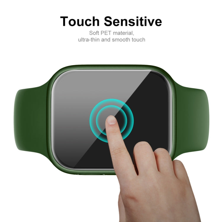 5 PCS ENKAY Hat-Prince Case Friendly 3D Full Screen PET Curved Hot Bending HD Screen Protector Film For Apple Watch Series 7 41mm(Black)