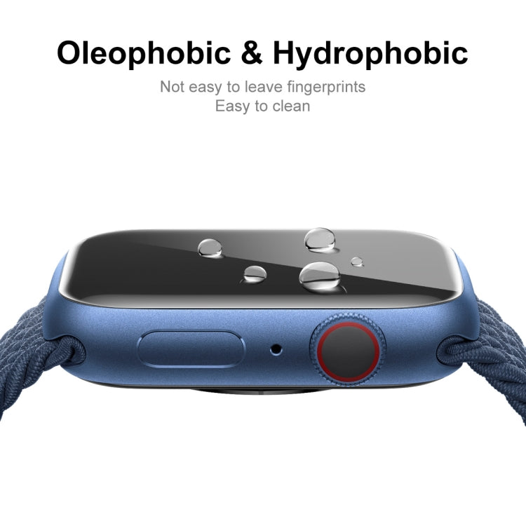 2 PCS ENKAY Hat-Prince Case Friendly 3D Full Screen PET Curved Hot Bending HD Screen Protector Film For Apple Watch Series 7 45mm(Transparent)