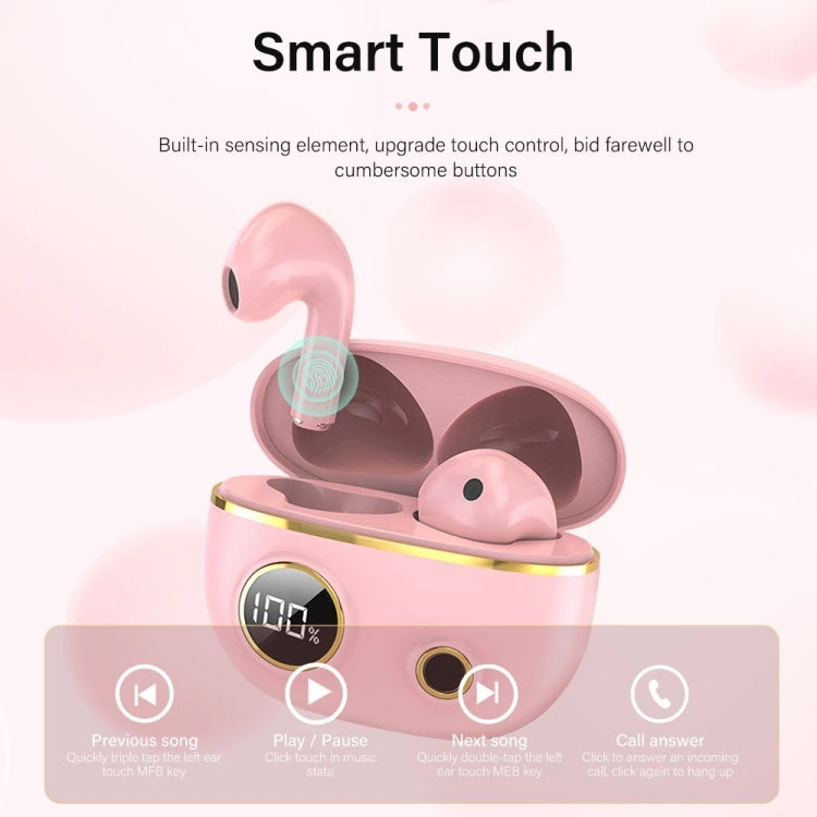 PRO100 TWS Bluetooth 5.2 Noise Canceling Water-resistant Earphones 9D Stereo Sports Headphone with Charging Case(Red)