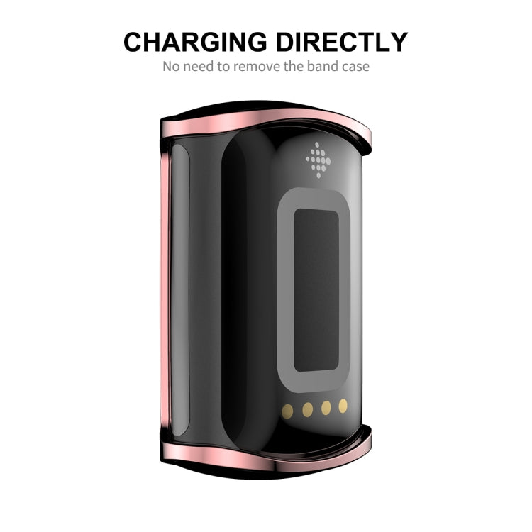 For Fitbit Charge 5/ Charge 6 ENKAY Hat-Prince Full Coverage Electroplated Soft TPU Case Scratch Resistant Cover(Rose Gold) - free shipping - PMC Jewellery - Order now!