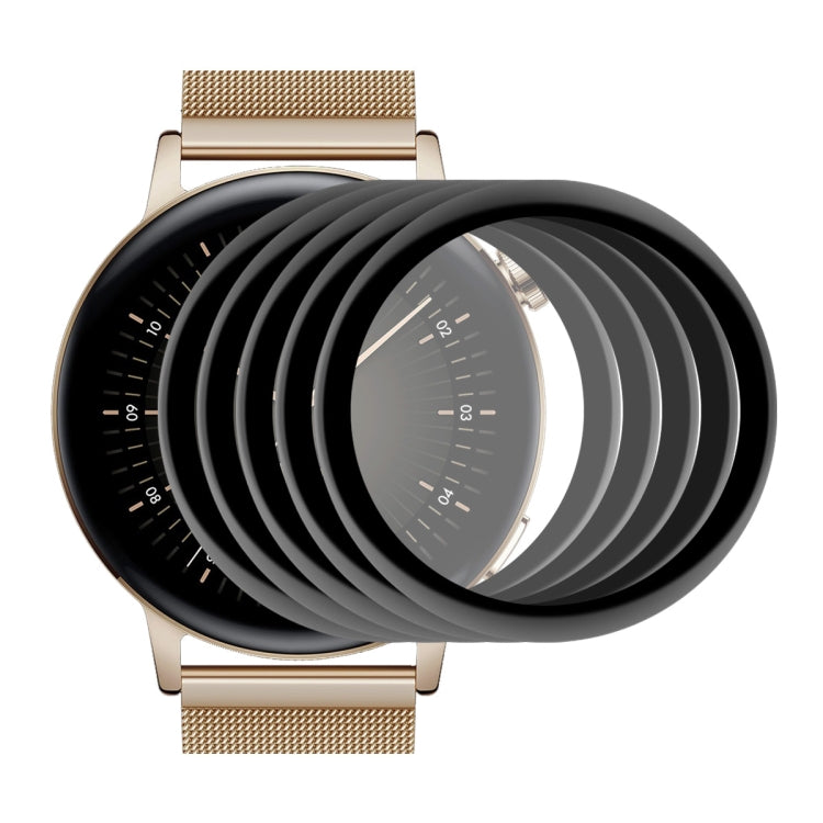 5 PCS For Huawei Watch GT 3 42mm ENKAY Hat-Prince Full Coverage 3D Curved Soft PC Edge + PMMA HD Screen Protector Film