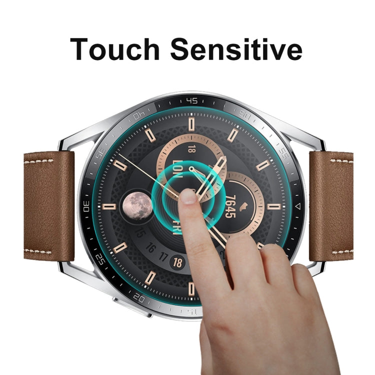 5 PCS For Huawei Watch GT 3 46mm ENKAY Hat-Prince 0.2mm 9H 2.15D Curved Edge Tempered Glass Screen Protector Watch Film