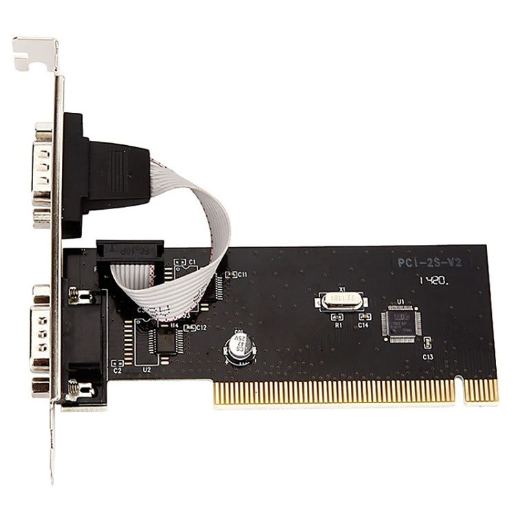 RS232 Serial Port TX382B 2 Port Pci to 9 Pin Com Riser Card Adapter with Tracking Number - RS485 / RS232 Series by PMC Jewellery | Online Shopping South Africa | PMC Jewellery | Buy Now Pay Later Mobicred