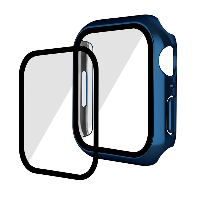 For Apple Watch Series 8 / 7 45mm ENKAY Hat-Prince 2 in 1 PC Frame + 9H Tempered Glass Case(Royal Blue) - Watch Cases by ENKAY