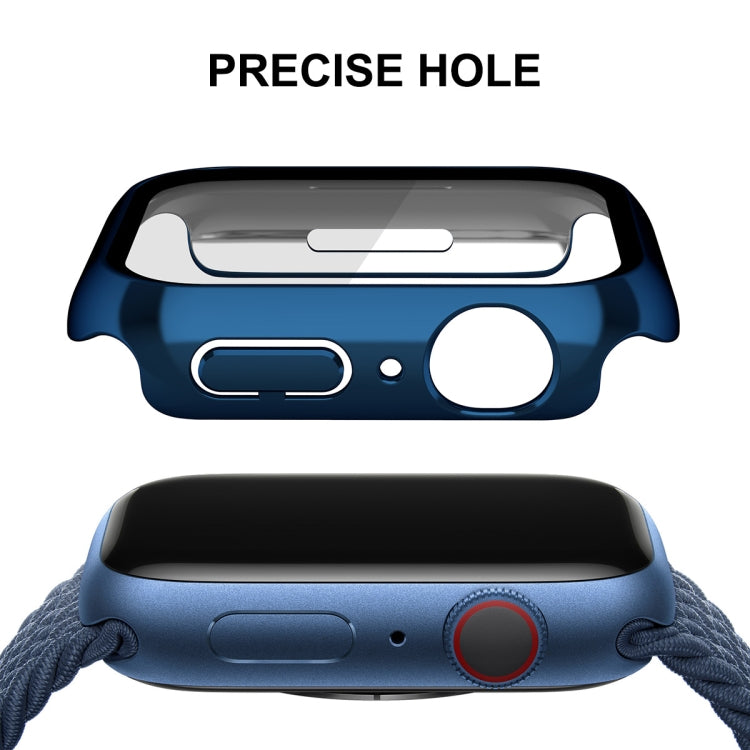 For Apple Watch Series 8 / 7 45mm ENKAY Hat-Prince 2 in 1 PC Frame + 9H Tempered Glass Case(Royal Blue) - Watch Cases by ENKAY