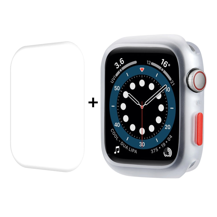 ENKAY TPU Case + Full Coverage PET Screen Protector For Apple Watch Series 8 / 7 45mm(Translucent) - Watch Cases by ENKAY