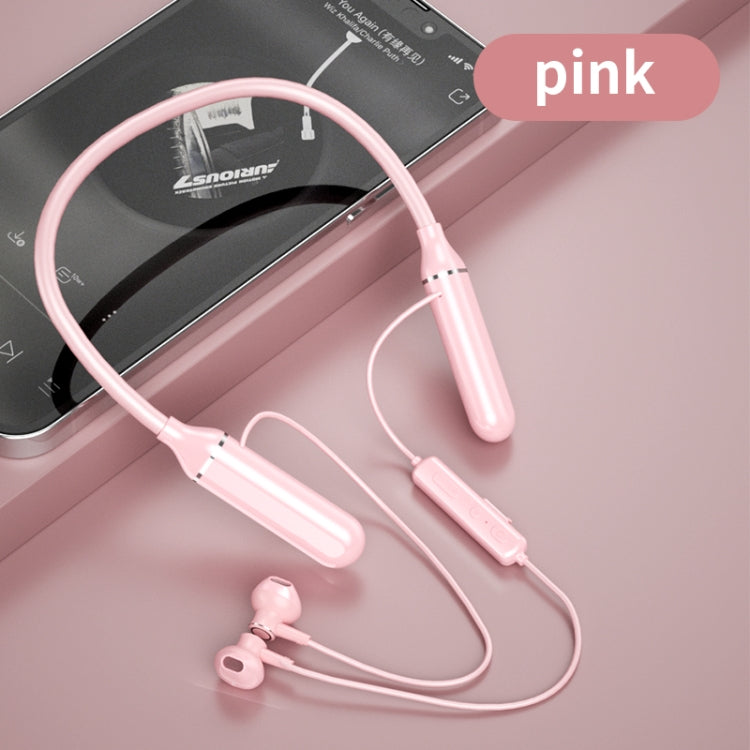 K1688 Neck-mounted Noise Cancelling IPX5 Sports Bluetooth Headphone(Pink) - Neck-mounted Earphone by OneDer | Online Shopping South Africa | PMC Jewellery | Buy Now Pay Later Mobicred