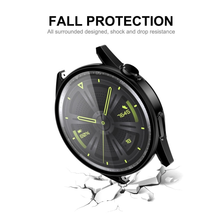 For Huawei Watch GT 3 46mm ENKAY Matte PC Frame + Tempered Glass Protector Case(Silver)