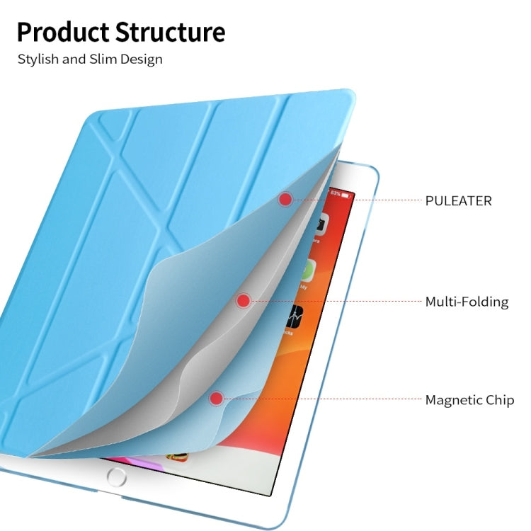 Multi-folding TPU Back Flip Leather Smart Tablet Case for iPad Pro 12.9 inch 2015 / 2017(Black) - free shipping - PMC Jewellery - Order now!
