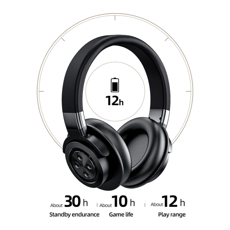 A51 USB Charging Wireless Bluetooth HIFI Stereo Headset with Mic(Black)