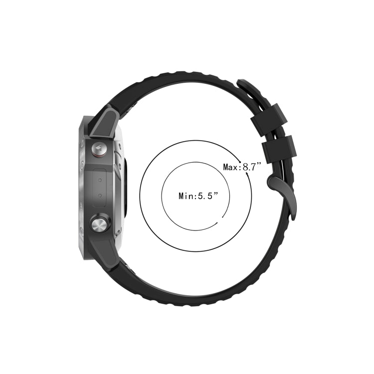 Compatible with Garmin Approach s60 Silicone Watch Band(Black) - Watch Bands by PMC Jewellery | Online Shopping South Africa | PMC Jewellery | Buy Now Pay Later Mobicred