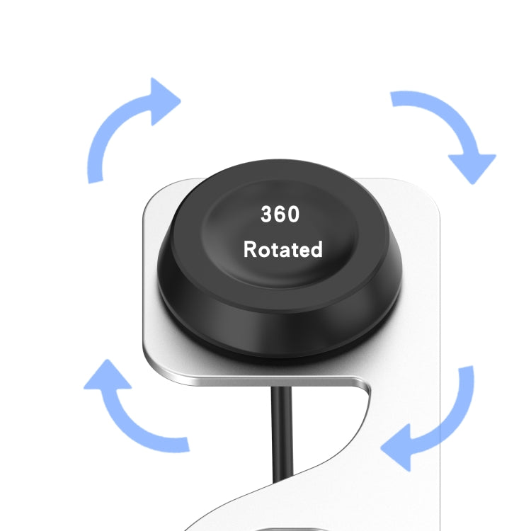 For Huawei Watch GT Runner Rotatable Magnetic Metal Charging Base(Gray)