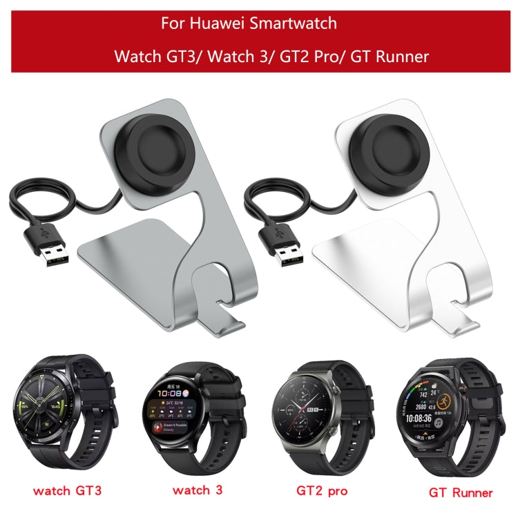 For Huawei Watch GT Runner Rotatable Magnetic Metal Charging Base(Gray) - Charger by PMC TechLife | Online Shopping South Africa | PMC TechLife | Buy Now Pay Later Mobicred