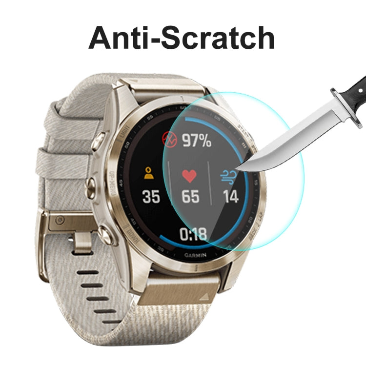 5 PCS Compatible with Garmin Fenix 7S ENKAY 0.2mm 9H Tempered Glass Screen Protector Watch Film