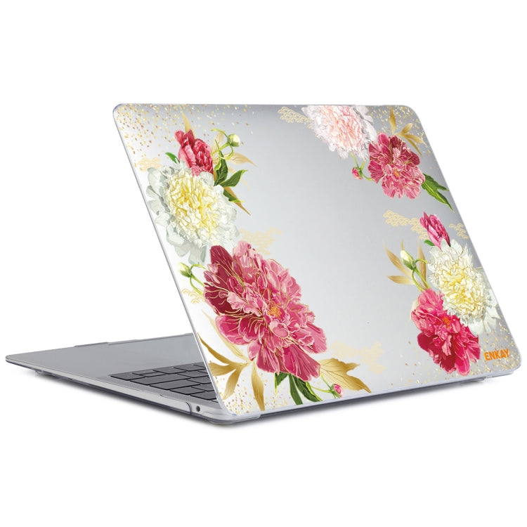 ENKAY Flower Series Pattern Laotop Protective Crystal Case For MacBook Pro 15.4 inch A1707 / A1990(Paeonia)