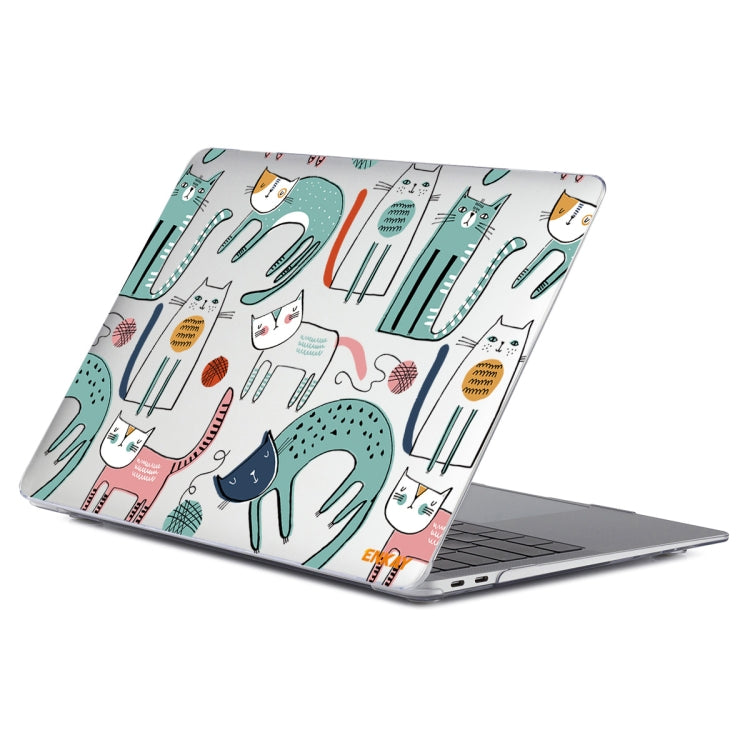 ENKAY Animal Series Pattern Laotop Protective Crystal Case For MacBook Pro 16 inch A2141(Thin Cat)