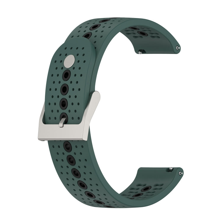 Compatible with Garmin vivoMove Style 20mm Silicone Watch Band(Olive Green Black)