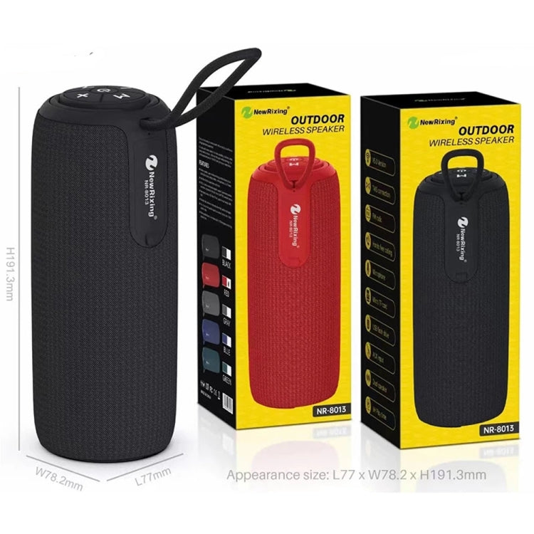 NewRixing NR8013 10W TWS Portable Wireless Stereo Speaker Support TF Card / FM(Black) - free shipping - PMC TechLife - Order now!