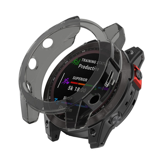 Compatible with Garmin Epix Gen2 Non-full Coverage Hollow TPU Watch Case(Transparent Black) - Watch Cases by PMC Jewellery | Online Shopping South Africa | PMC Jewellery | Buy Now Pay Later Mobicred