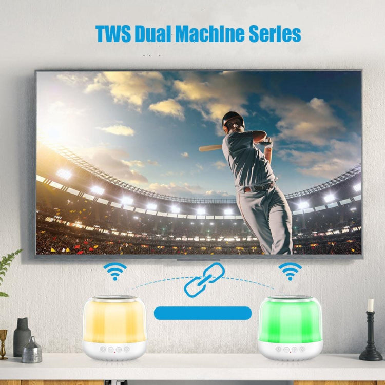 JY12 Full-screen RGB LED Breather Light Wireless Bluetooth Speaker(Black)