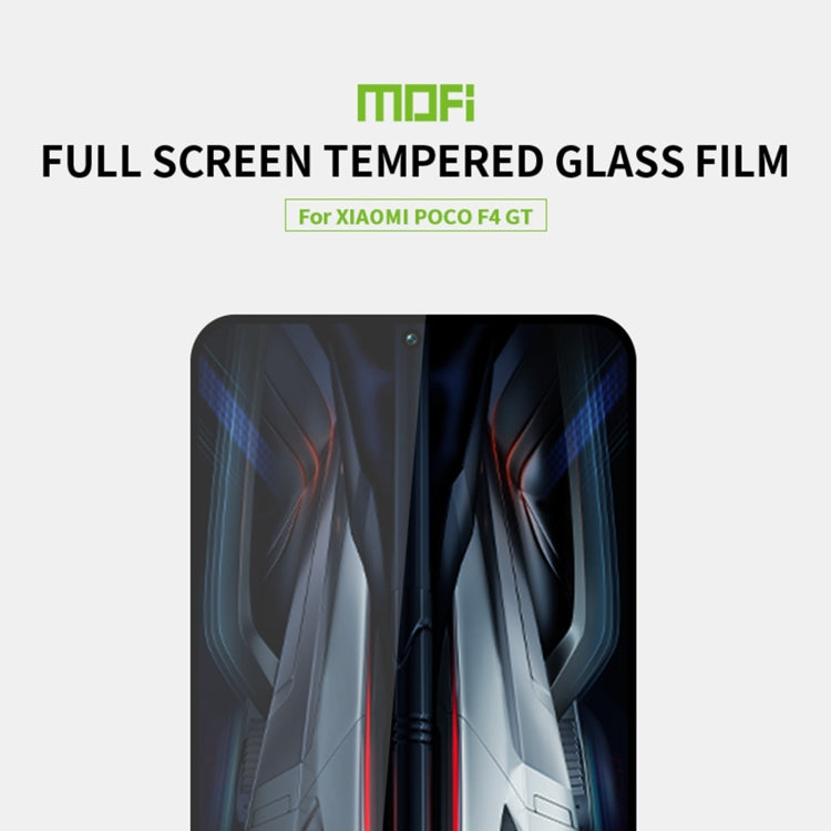For Xiaomi Poco F4 GT MOFI 9H 2.5D Full Screen Tempered Glass Film(Black) - by MOFI | Online Shopping South Africa | PMC Jewellery | Buy Now Pay Later Mobicred